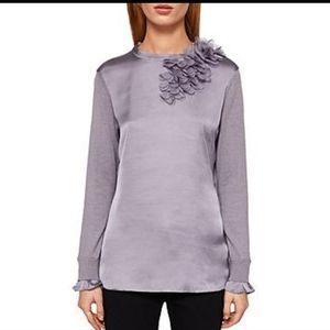 Nwt! Ted Baker clerer grey floral derail sweater.